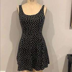 Black and White Polka-Dot Dress